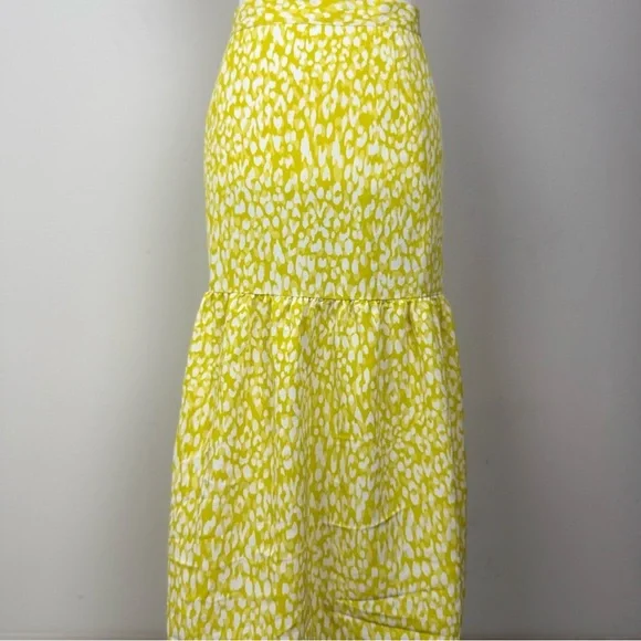 Who What Wear Women’s Yellow Tiered Midi Skirt Size XXL - Picture 3 of 8